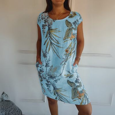 Johana | Elegancka sukienka z dekoltem krawieckim 