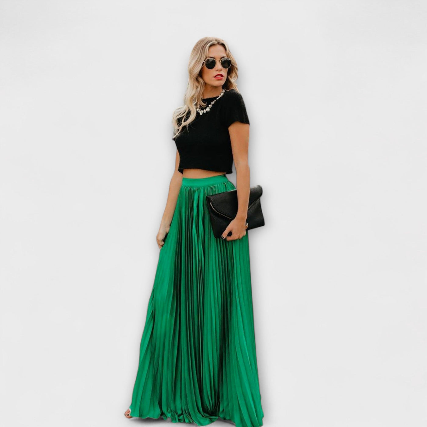 Lekka plisowana spódnica maxi