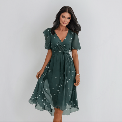 Lenka | Elegancka sukienka z dekoltem w kształcie litery V