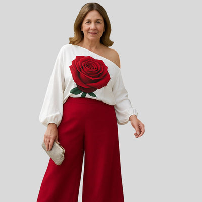 Brygitka | Kwiatowy komplet o eleganckim kroju