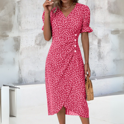 Helena | Elegancka midi sukietka kwiatowa 