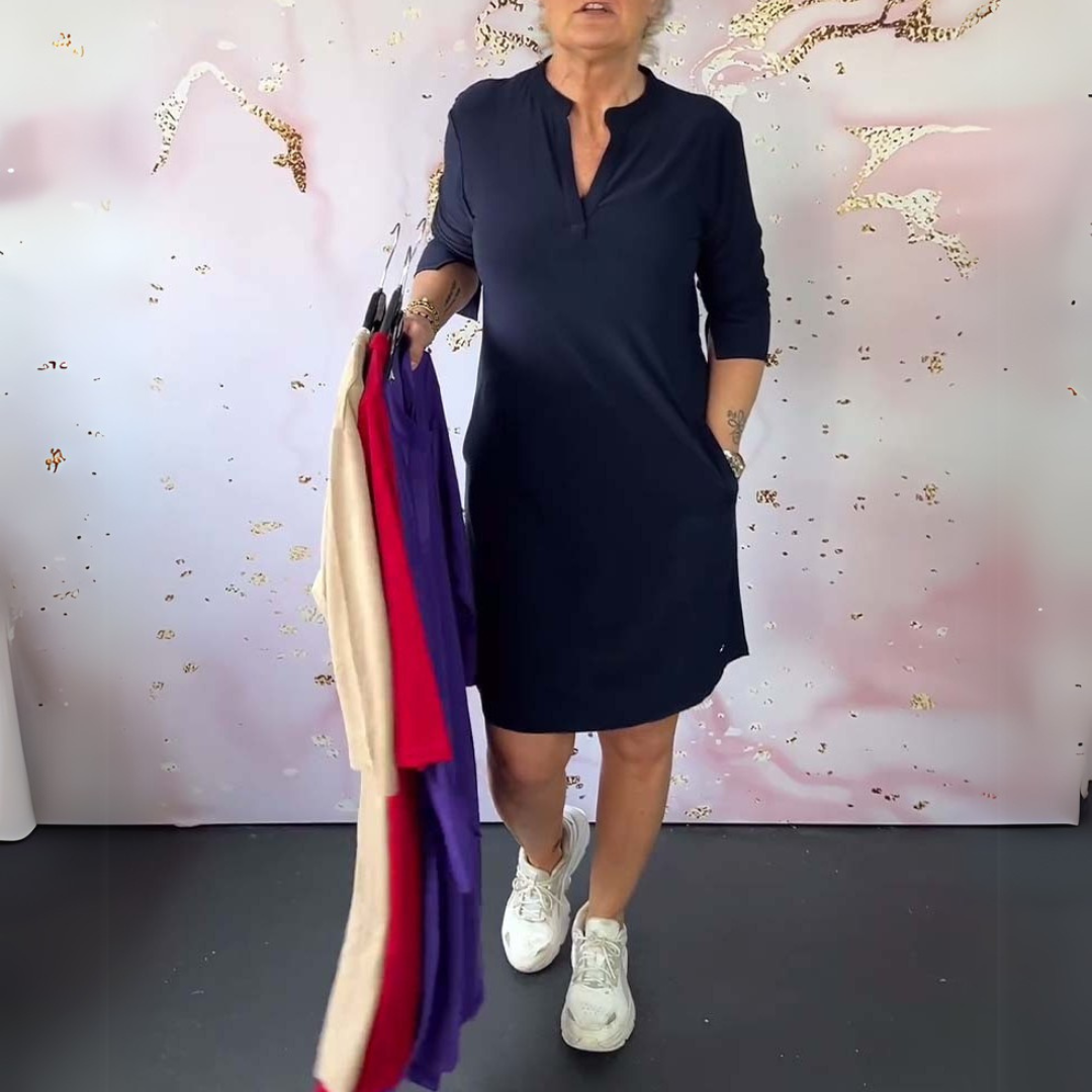 Simona | Elegancka sukienka z dekoltem w formie liter V