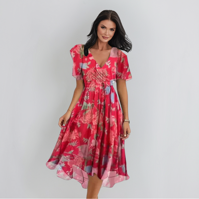 Lenka | Elegancka sukienka z dekoltem w kształcie litery V