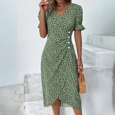 Helena | Elegancka midi sukietka kwiatowa 