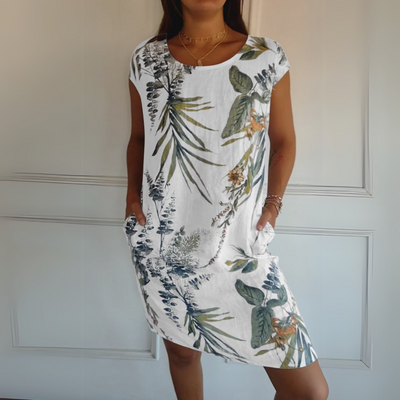 Johana | Elegancka sukienka z dekoltem krawieckim 