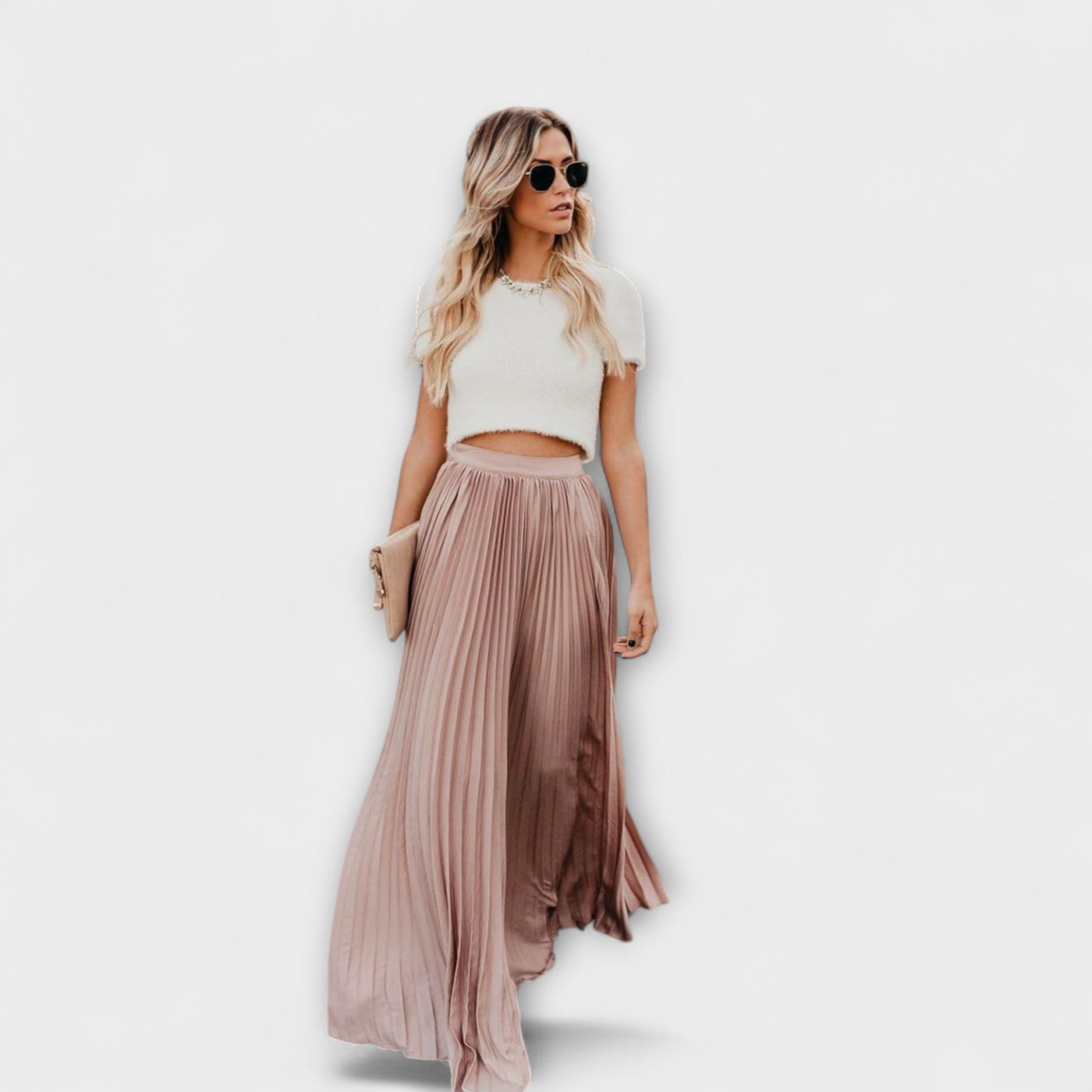 Lekka plisowana spódnica maxi