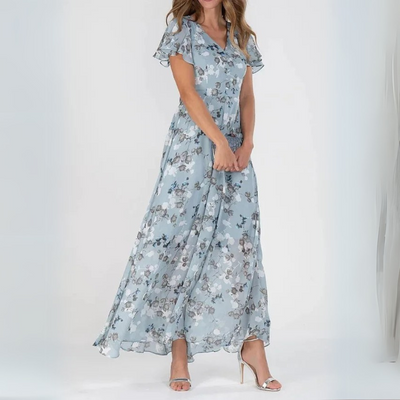 Lenka | Kolorowa Maxi Sukienka
