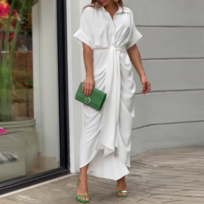 Nina | Elegancka sukienka maxi z kokardą