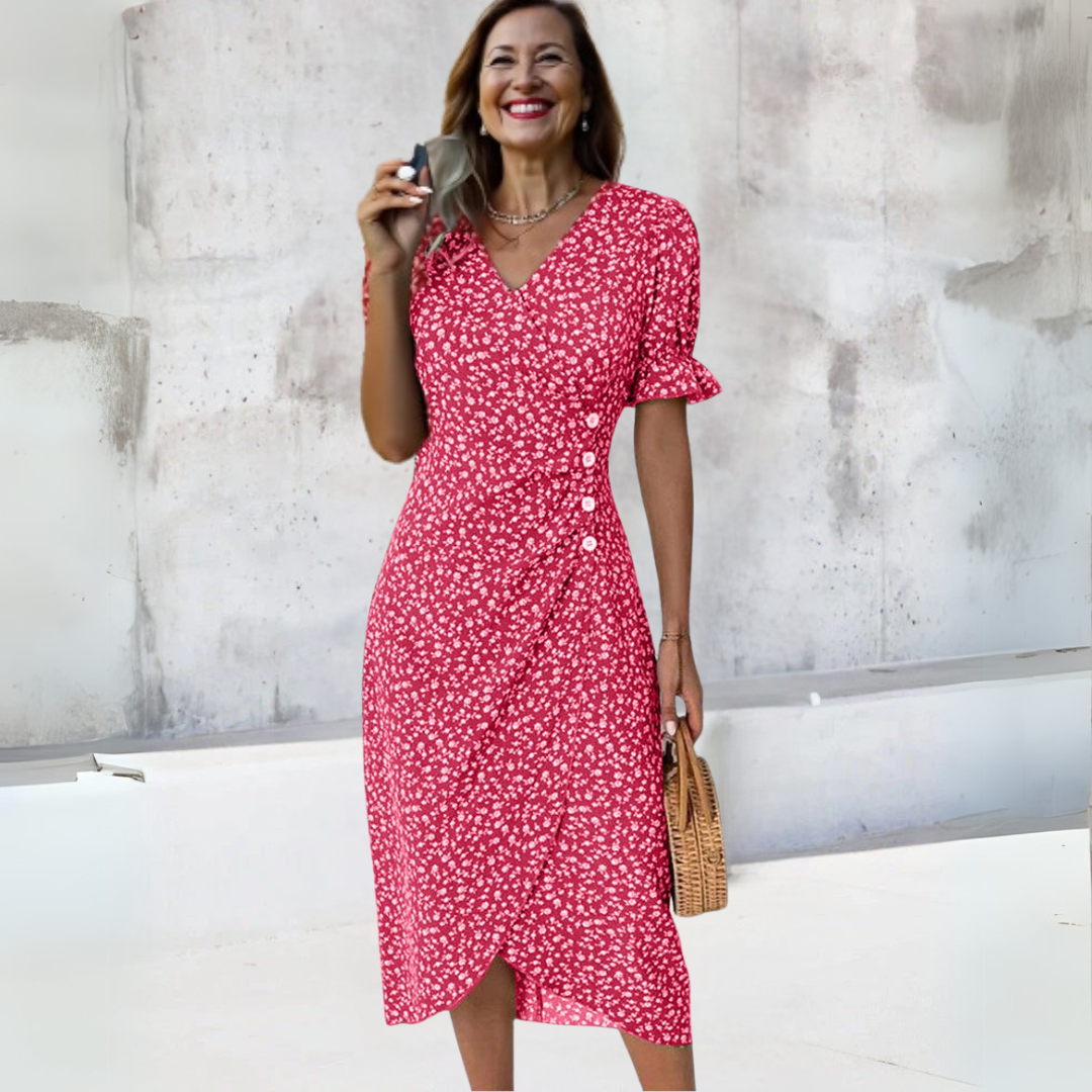 Helena | Elegancka midi sukietka kwiatowa 