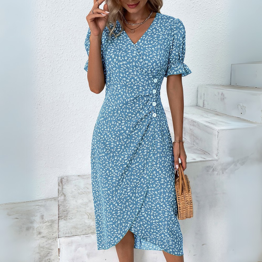Helena | Elegancka midi sukietka kwiatowa 