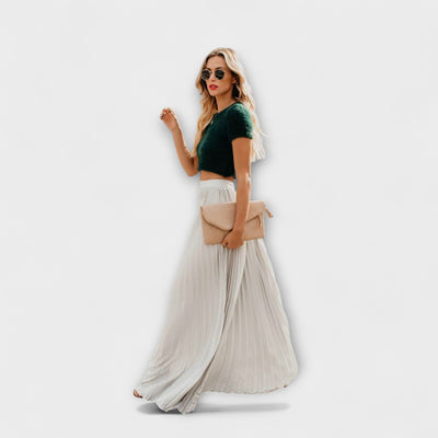 Lekka plisowana spódnica maxi