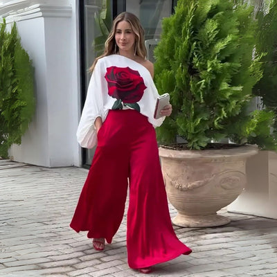 Brygitka | Kwiatowy komplet o eleganckim kroju