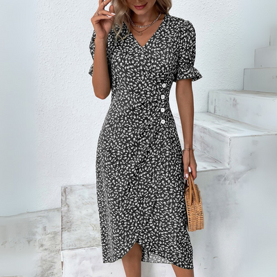 Helena | Elegancka midi sukietka kwiatowa 