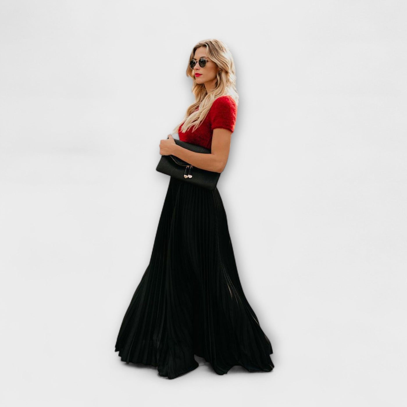 Lekka plisowana spódnica maxi