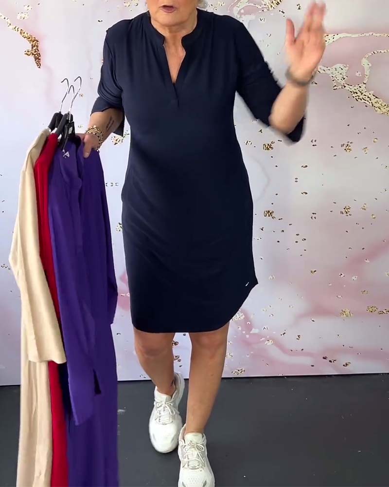 Simona | Elegancka sukienka z dekoltem w formie liter V