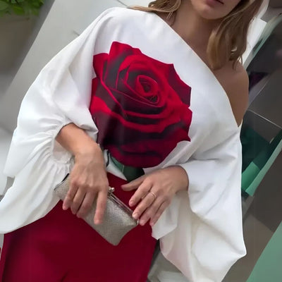 Brygitka | Kwiatowy komplet o eleganckim kroju