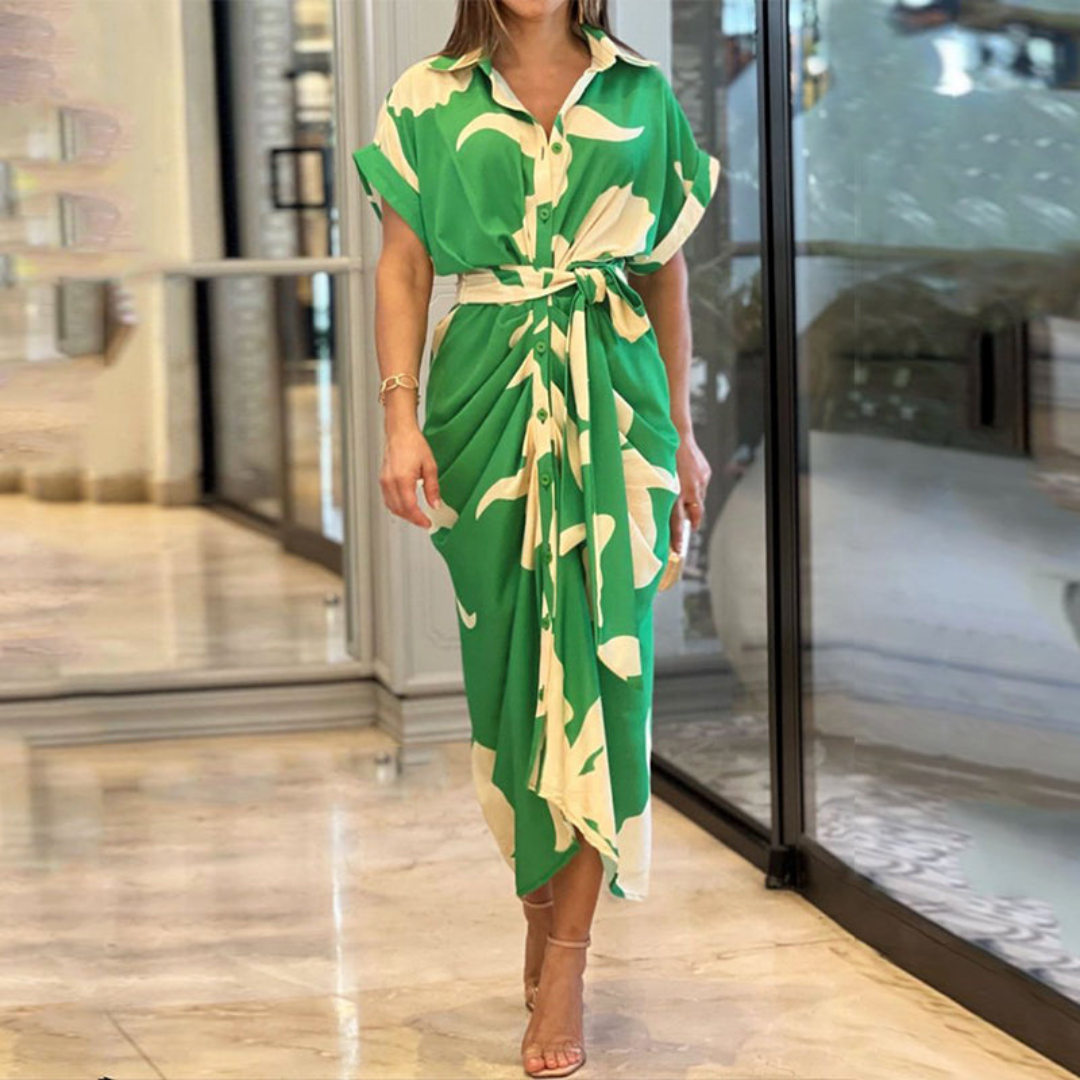 Nina | Elegancka sukienka maxi z kokardą