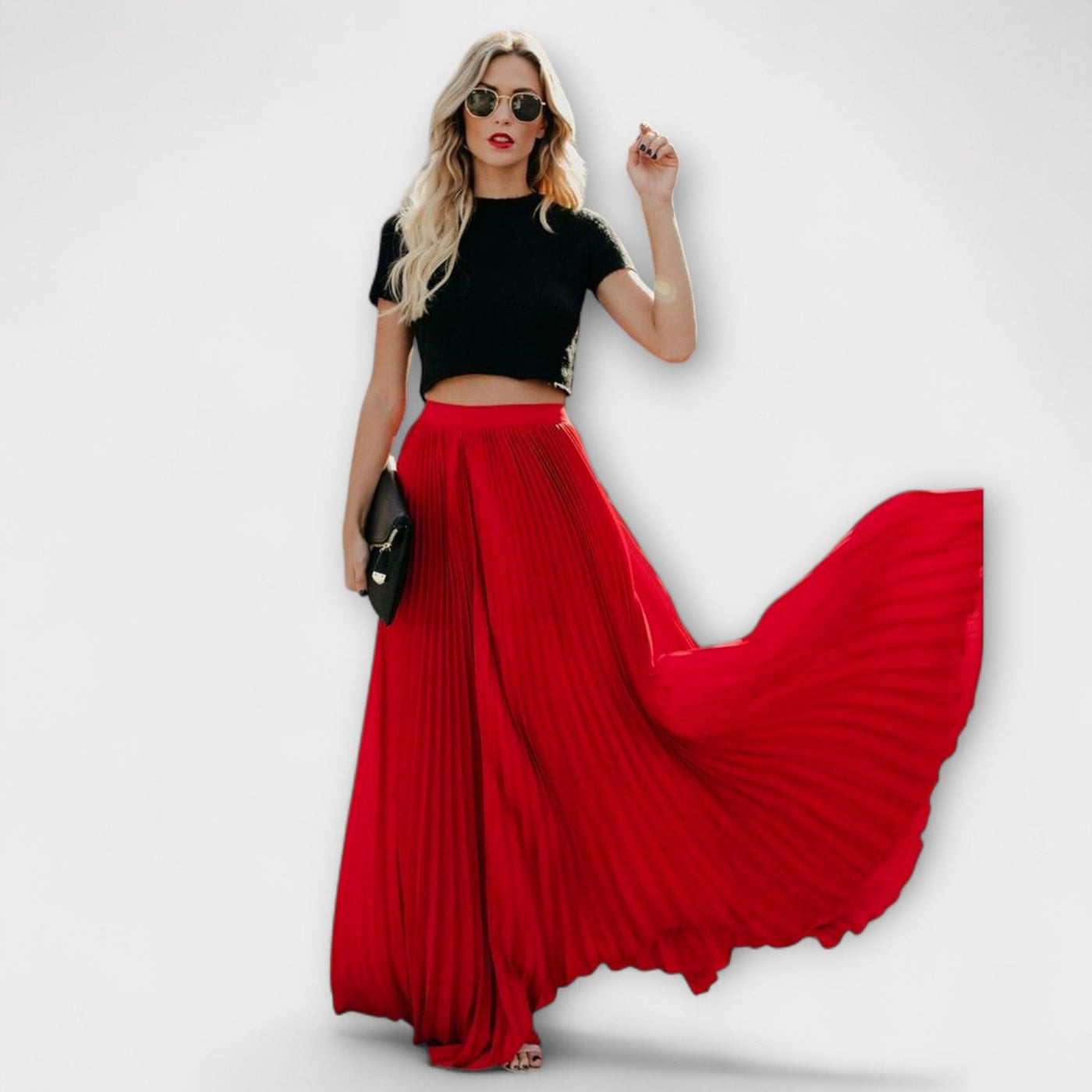 Lekka plisowana spódnica maxi
