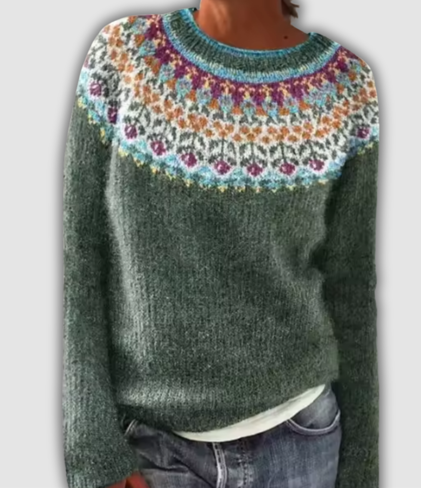 Celina - Sweter Przytulny Retro