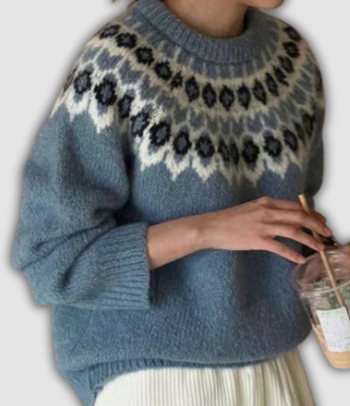 Fenja - Stylowy sweter żakardowy