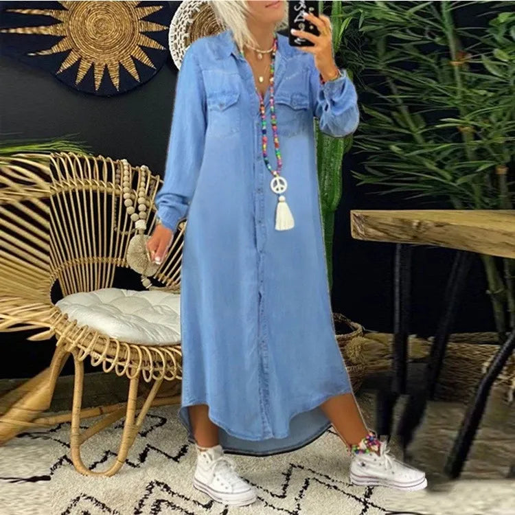 Wena | Elegancka sukienka jeansowa Boho