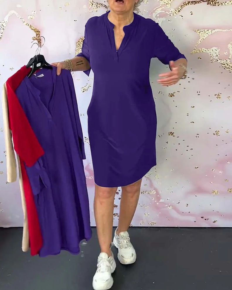 Simona | Elegancka sukienka z dekoltem w formie liter V