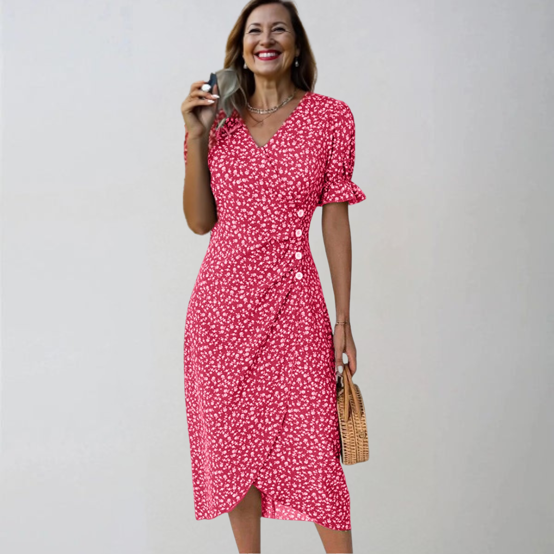 Helena | Elegancka midi sukietka kwiatowa 