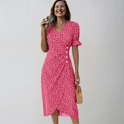 Helena | Elegancka midi sukietka kwiatowa 
