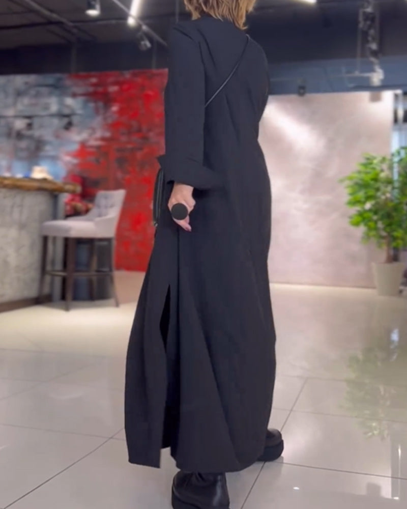 Teresa | Stylowe długie sukienki z rozporkiem 
