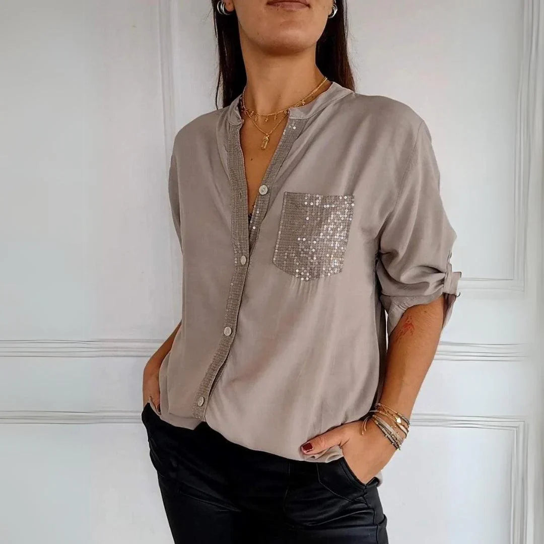 Alena | Elegancka bluzka bez zagnieceń 