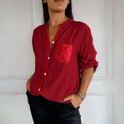 Alena | Elegancka bluzka bez zagnieceń 